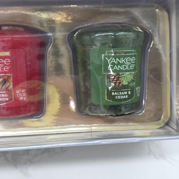 Yankee Candle Votive Candles Sampler Gift Set 4 Pack Christmas Holiday 1.7oz NEW - Picture 6 of 11
